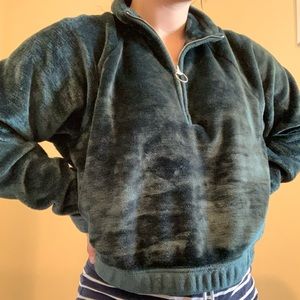 Soft green half zip jacket